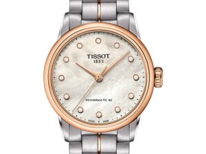 Authentic TISSOT Women 33 mm SS IP Rose Gold High-end Wristwatch  – MOP & Diamond Indexes Dial – Sapphire Glass – TISSOT