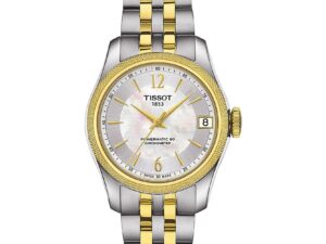 Authentic TISSOT Women 32 mm SS IP Gold High-end Wristwatch  – Mother of Pearl Dial – Sapphire Glass – TISSOT