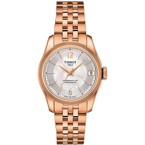 Authentic TISSOT Women 32 mm SS IP Rose Gold High-end Wristwatch  - Mother of Pearl Dial - Sapphire Glass - TISSOT