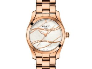 Authentic TISSOT Women 30 mm SS PVD Rose gold Quartz Premium Wristwatch  – Mother of Pearl Dial – Sapphire Glass – TISSOT