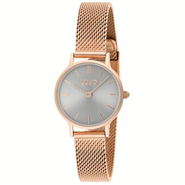 Authentic LIU-JO LUXURY TIME Women 26 mm SS IP Rose Gold Quartz Designer Wristwatch  - LIU-JO LUXURY