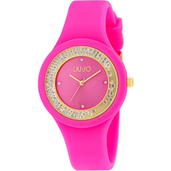 Authentic LIU-JO LUXURY TIME Women 38 mm Silicone Quartz Designer Wristwatch  - LIU-JO LUXURY