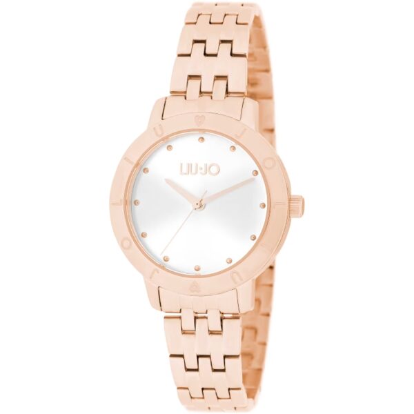 Authentic LIU-JO LUXURY TIME Women 32 mm SS IP Rose Gold Quartz Designer Wristwatch  - LIU-JO LUXURY