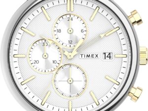 Authentic TIMEX Men 44.5 mm Stainless Steel Quartz Elegant Wristwatch  – TIMEX