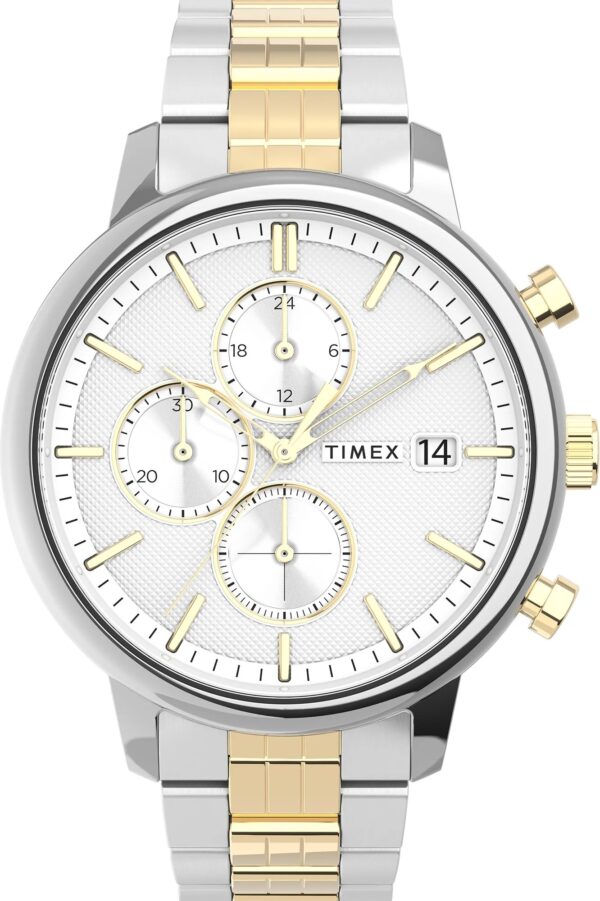 Authentic TIMEX Men 44.5 mm Stainless Steel Quartz Elegant Wristwatch  - TIMEX