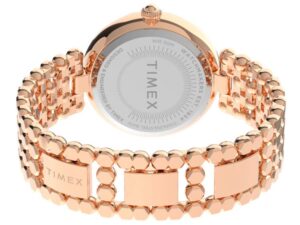 Authentic TIMEX Women 34 mm SS IP Rose Gold Quartz Designer Wristwatch  – TIMEX