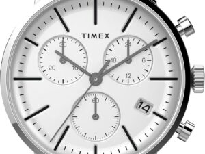 Authentic TIMEX Men 40 mm Stainless Steel Quartz Elegant Wristwatch  – TIMEX