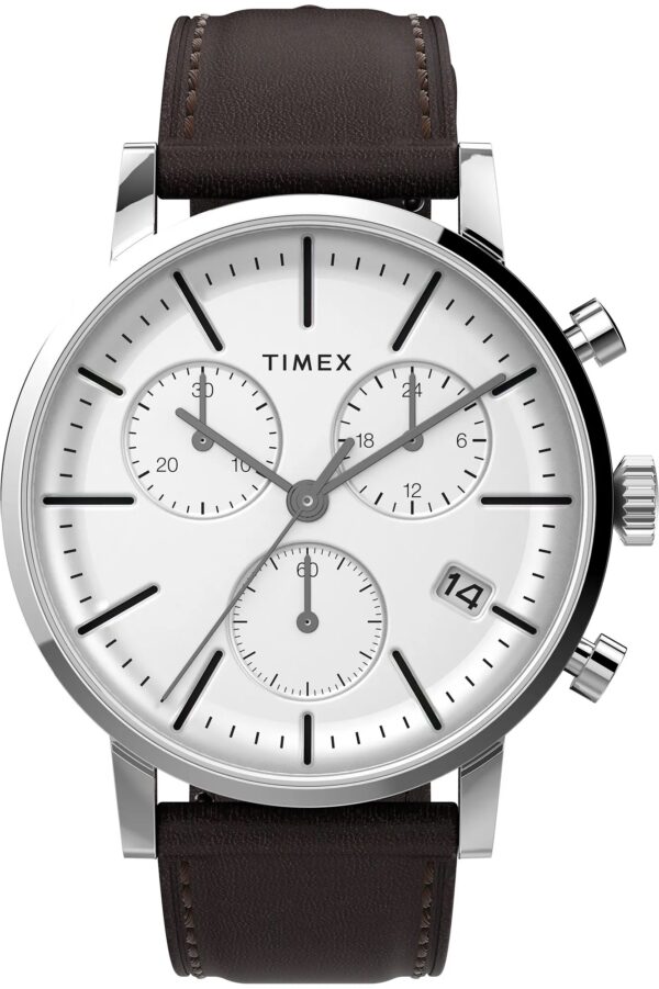 Authentic TIMEX Men 40 mm Stainless Steel Quartz Elegant Wristwatch  - TIMEX