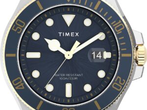 Authentic TIMEX Men 43 mm Stainless Steel Quartz Designer Wristwatch  – TIMEX