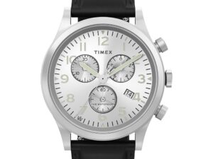 Authentic TIMEX Men 42 mm Stainless Steel Quartz Elegant Wristwatch  – TIMEX