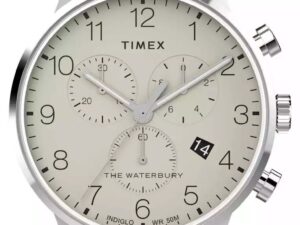 Authentic TIMEX Men 40 mm Stainless Steel Quartz Designer Wristwatch  – TIMEX