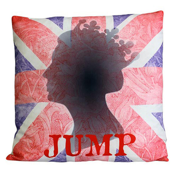 Authentic CUSCINI LETTERARI Designer Cushion  - CUSCINI LETTERARI - Copricuscino in Juta lavata / Cotton pillow case  JUMP - Size 40x40cm