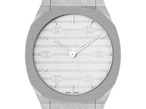 Authentic GUCCI Unisex 37.5 mm Stainless Steel Quartz Luxurious Wristwatch  – Shellac Dial – Sapphire Glass – GUCCI