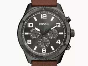 Authentic FOSSIL Men 50 mm SS IP Gun Quartz Elegant Wristwatch  – FOSSIL