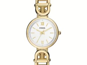 Authentic FOSSIL Women 30 mm SS IP Gold Quartz Elegant Wristwatch  – FOSSIL