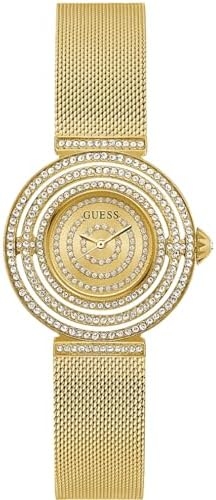 Authentic GUESS Women 36 mm SS IP Gold Quartz Top-Quality Wristwatch  – GUESS