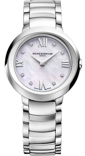 Authentic BAUME&MERCIER Women 30 mm SS & Diamonds Quartz Luxurious Wristwatch  – Sapphire Glass – BAUME & MERCIER