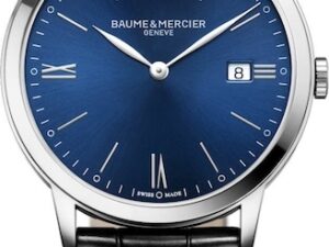 Authentic BAUME&MERCIER Men 40 mm Stainless Steel Quartz High-end Wristwatch  – Sapphire Glass – BAUME&MERCIER