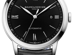 Authentic BAUME&MERCIER Men 42 mm Stainless Steel Luxurious Wristwatch  – Sapphire Glass – BAUME & MERCIER