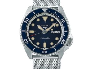 Authentic SEIKO 5 Men 46 mm Stainless Steel Exclusive Wristwatch  – Sapphire Glass – SEIKO 5 WATCHES