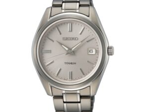 Authentic SEIKO Men 40 mm Titanium Quartz Exclusive Wristwatch  – Sapphire Glass – SEIKO